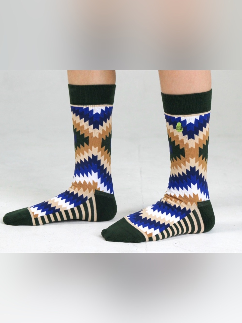 Woven Pear Kids Tribal Toe Crew Socks